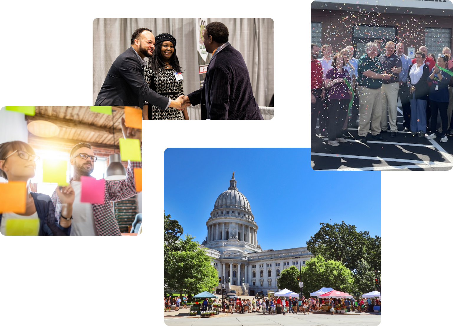 Collage of Wisconsinites.